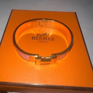 ‼️ SOLD ‼️ Hermes pink Clic Clac Bracelet